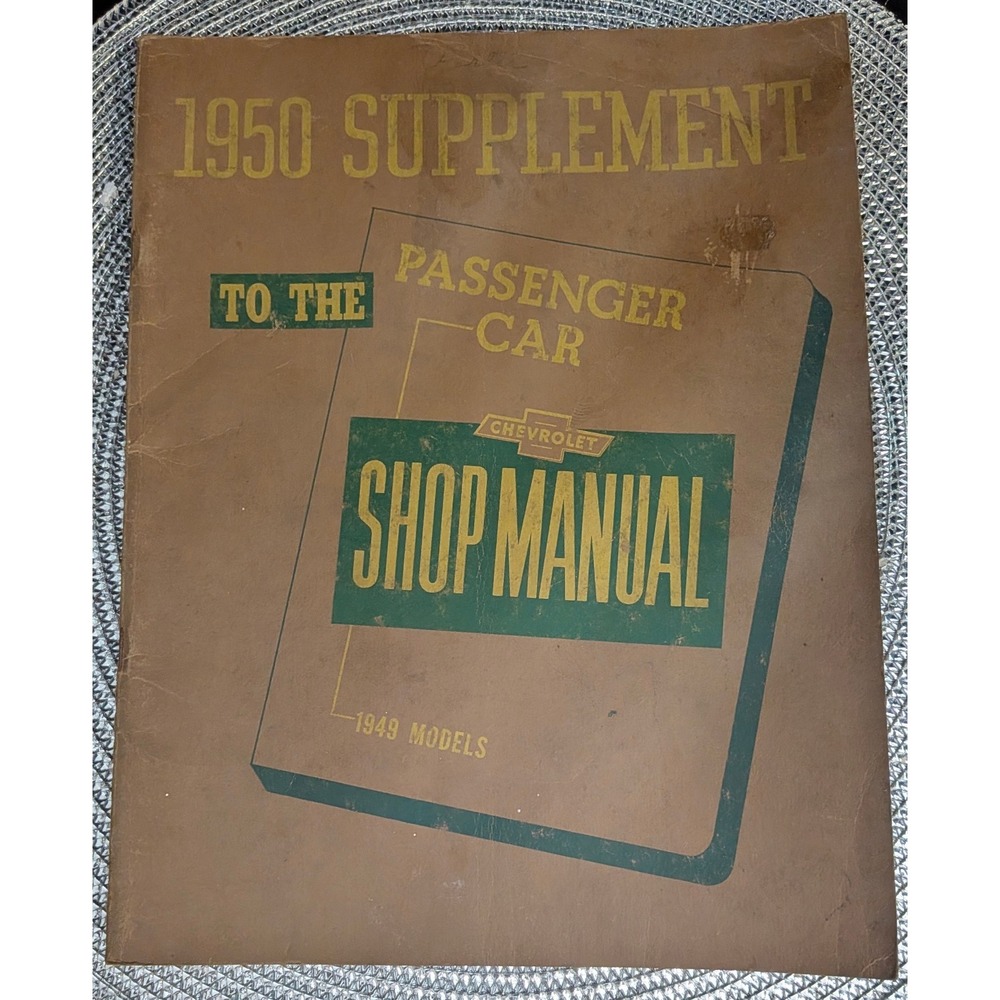 Original 1950 Supplement to 1949 Chevrolet Passenger Car Shop Manual PowerGlide